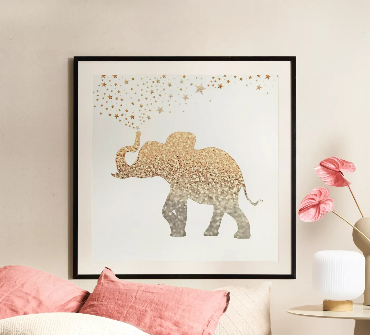Gold Elephant poster da Monika Strigel