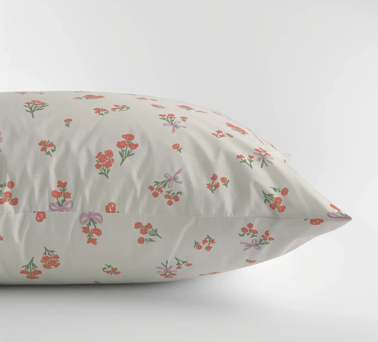 Tiny Red Flowers Pattern cuscino da anisillustration