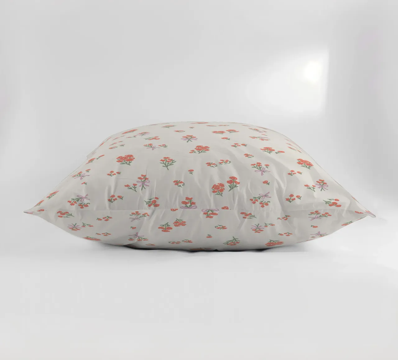 Tiny Red Flowers Pattern cuscino da anisillustration