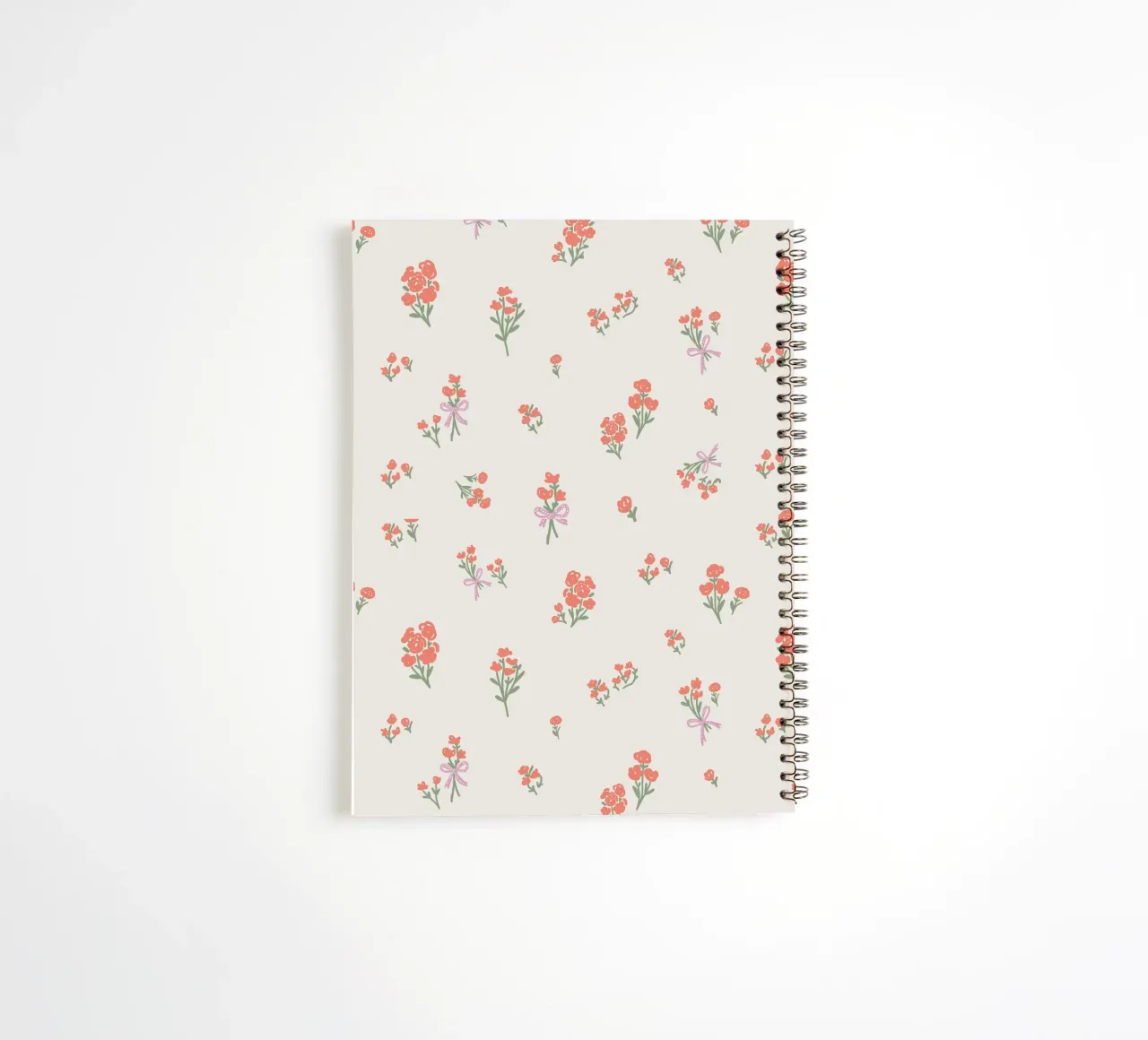 Tiny Red Flowers Pattern spiral notebook by anisillustration