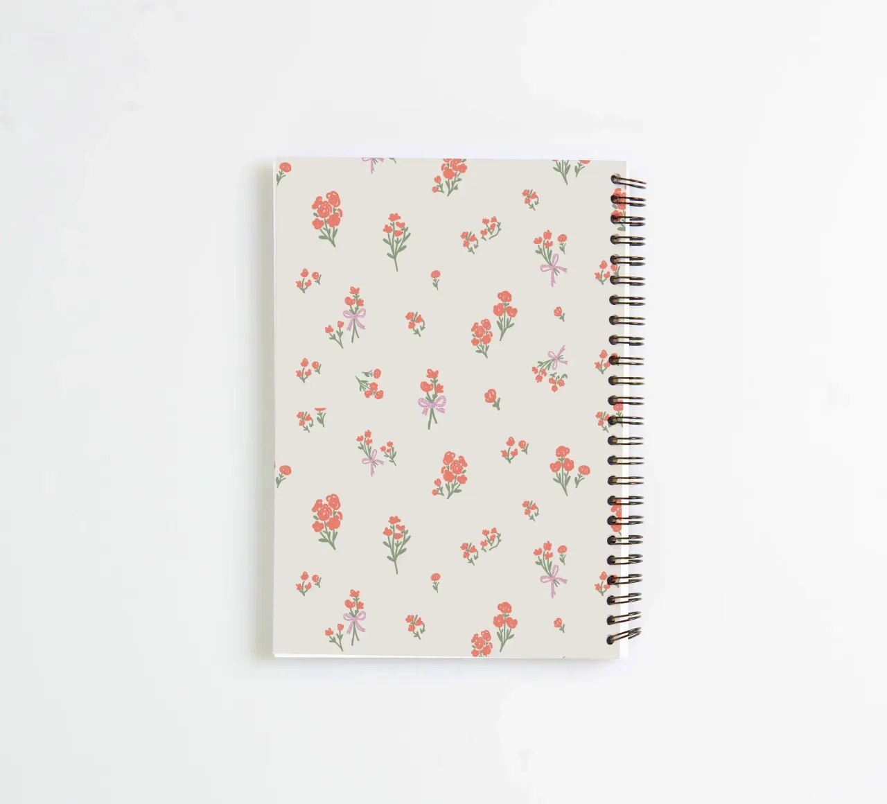 Tiny Red Flowers Pattern spiral notebook by anisillustration