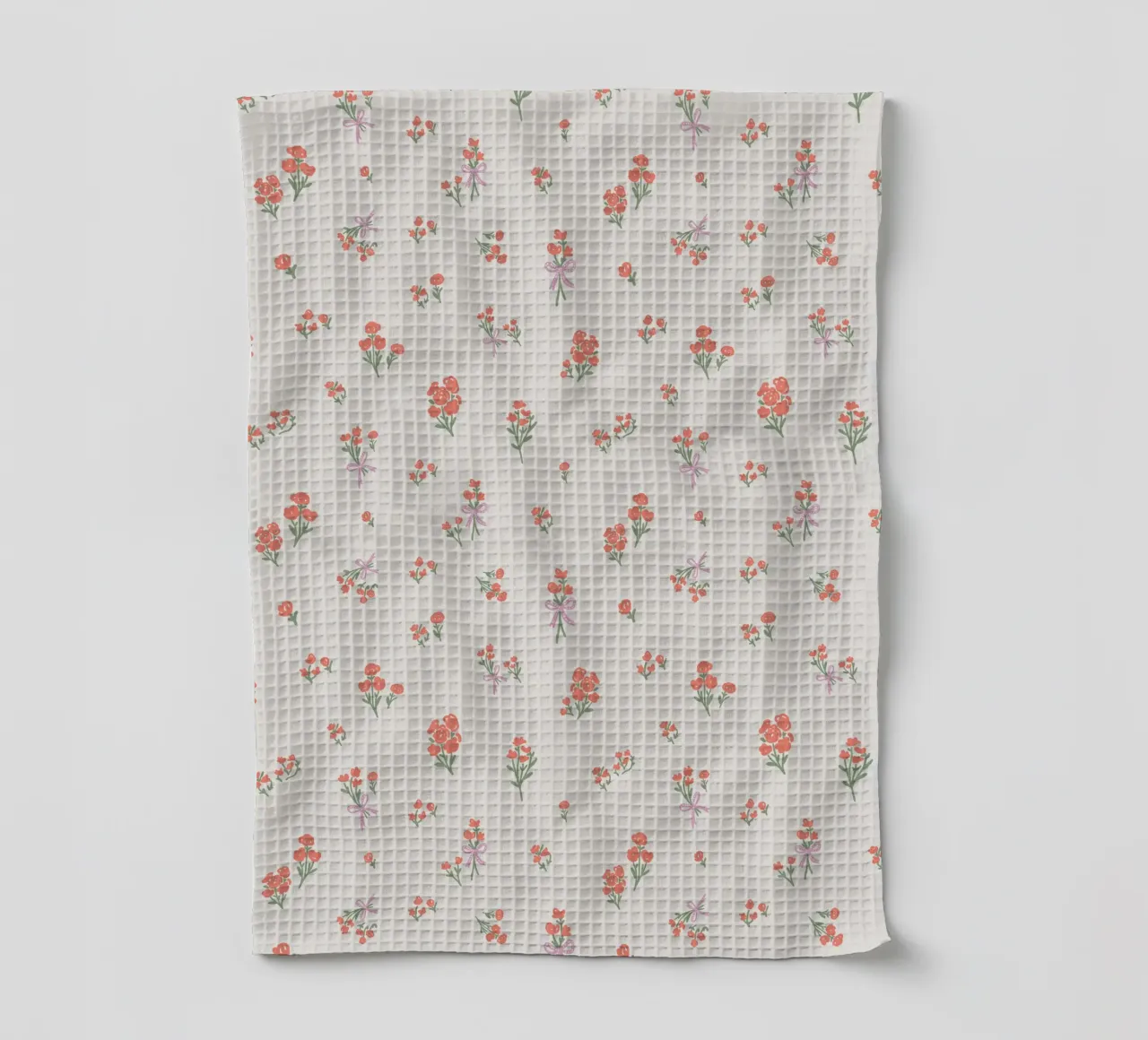 Tiny Red Flowers Pattern canovaccio da cucina da anisillustration