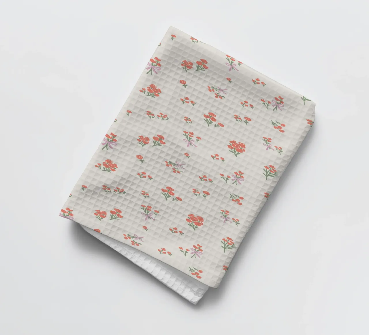Tiny Red Flowers Pattern canovaccio da cucina da anisillustration