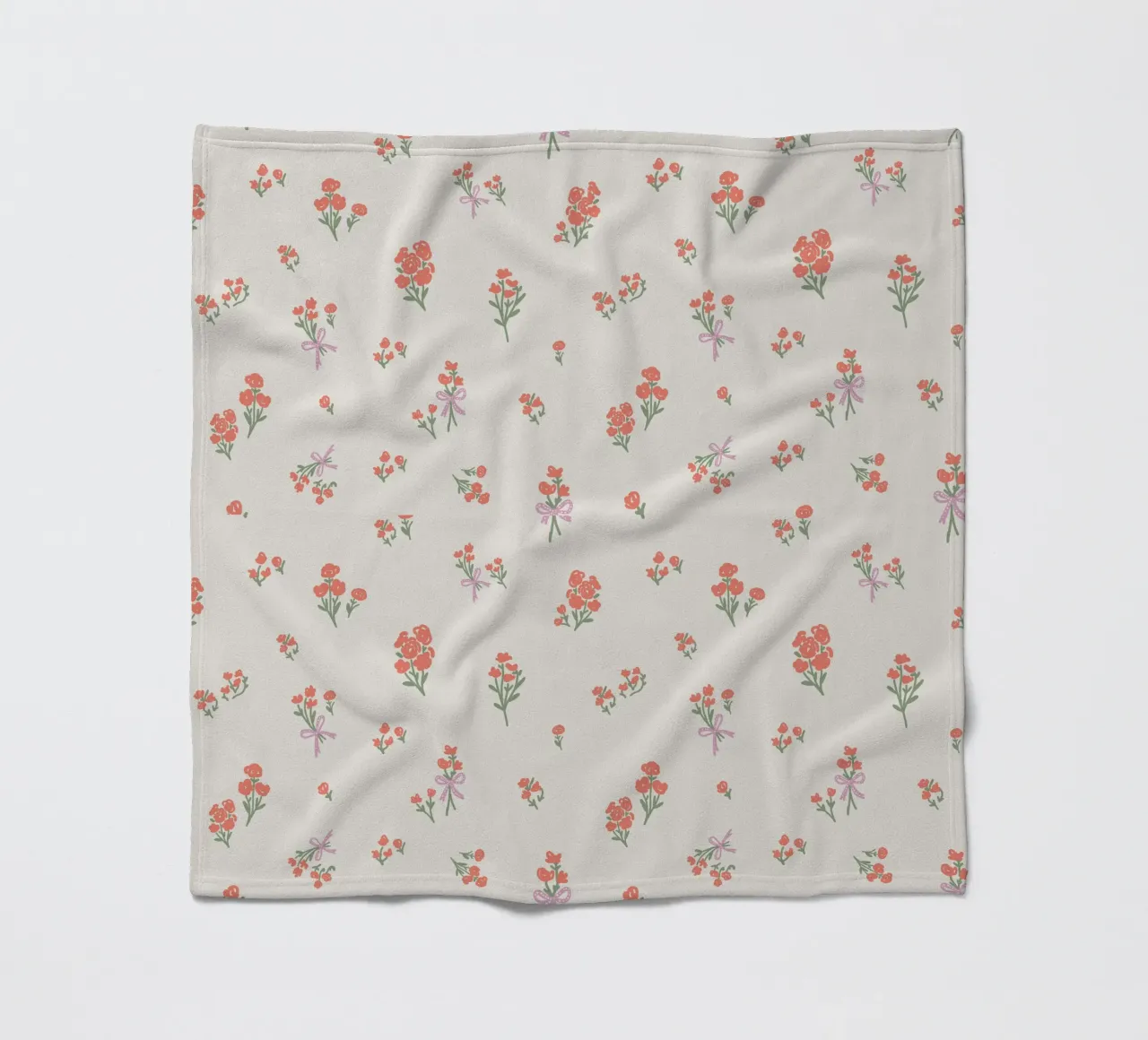 Tiny Red Flowers Pattern coperta in pile da anisillustration