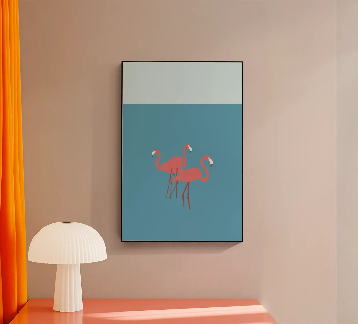 Flamingo acryl van Swen Swensøn