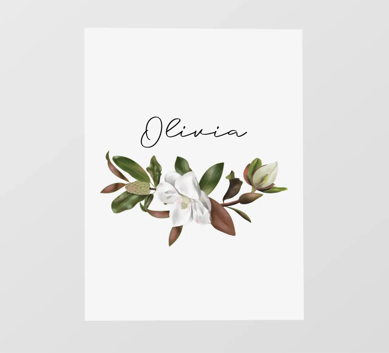 Magnolias bouquet with Name pellicola backlit da anisillustration