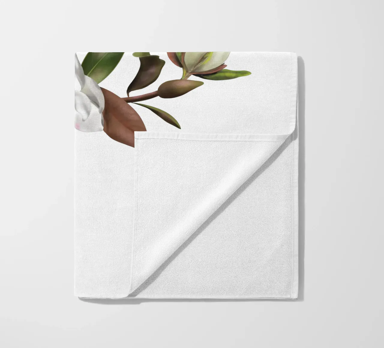 Magnolias bouquet with Name telo mare da anisillustration