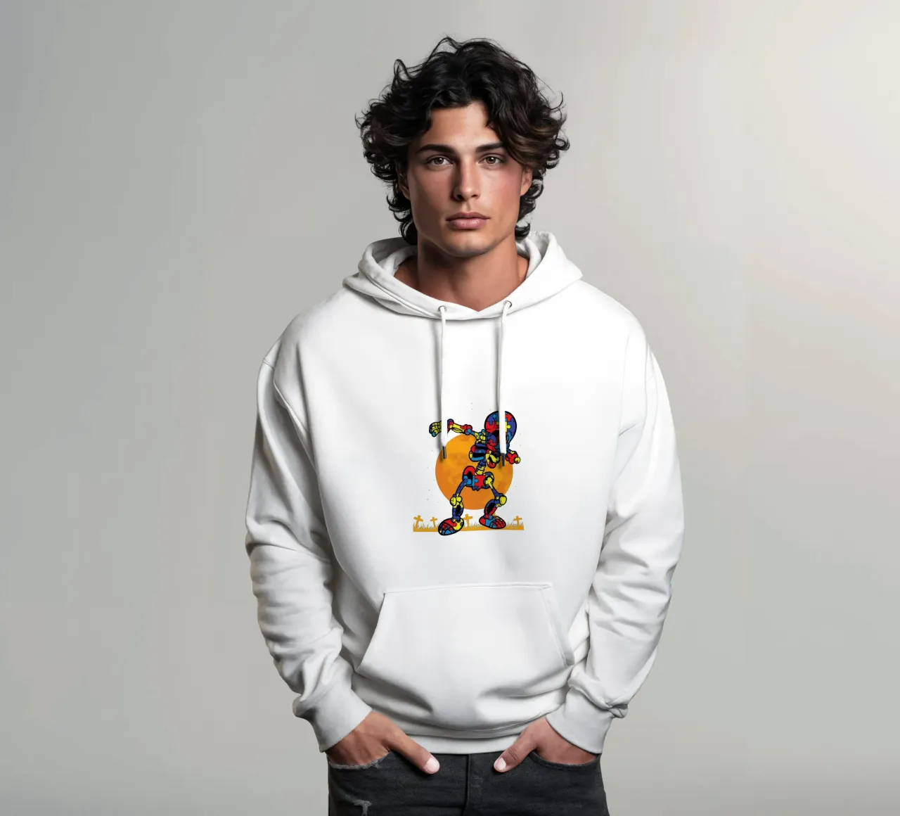 Skull Puzzle felpa con cappuccio da edsonramosart