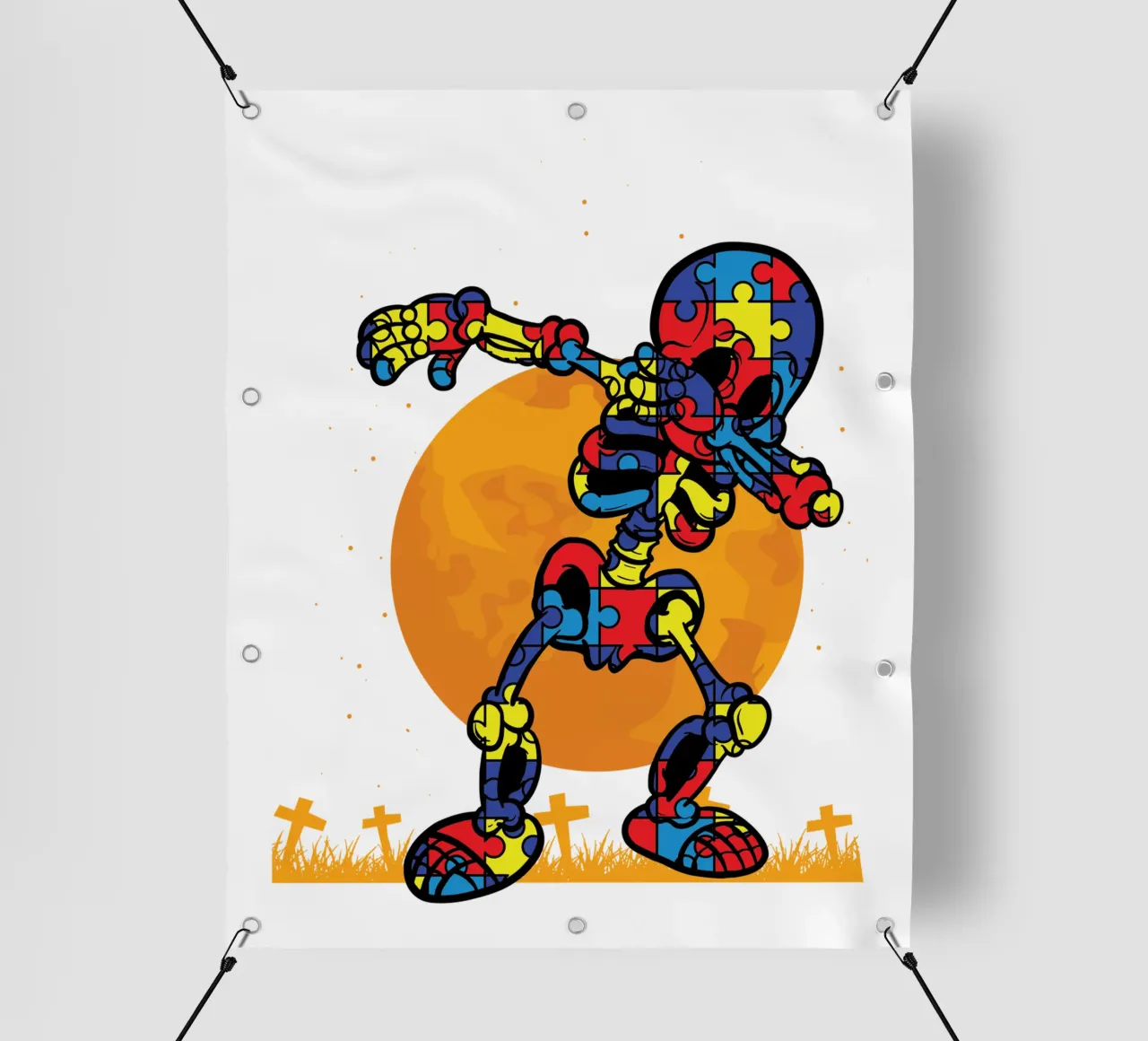 Skull Puzzle telo in pvc da edsonramosart