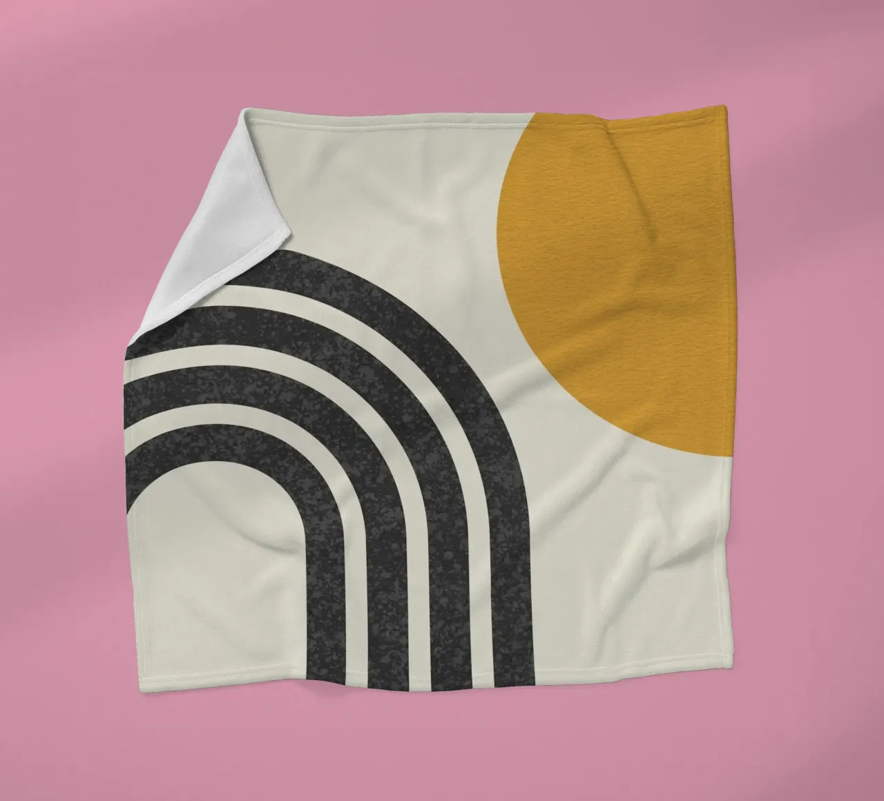 Sole e arcobaleno di metà secolo coperta in pile da MoonlightPrint