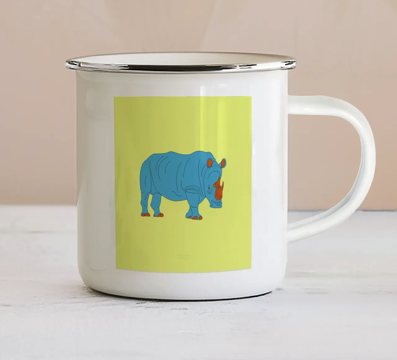 Nashorn tazza in smalto da Swen Swensøn