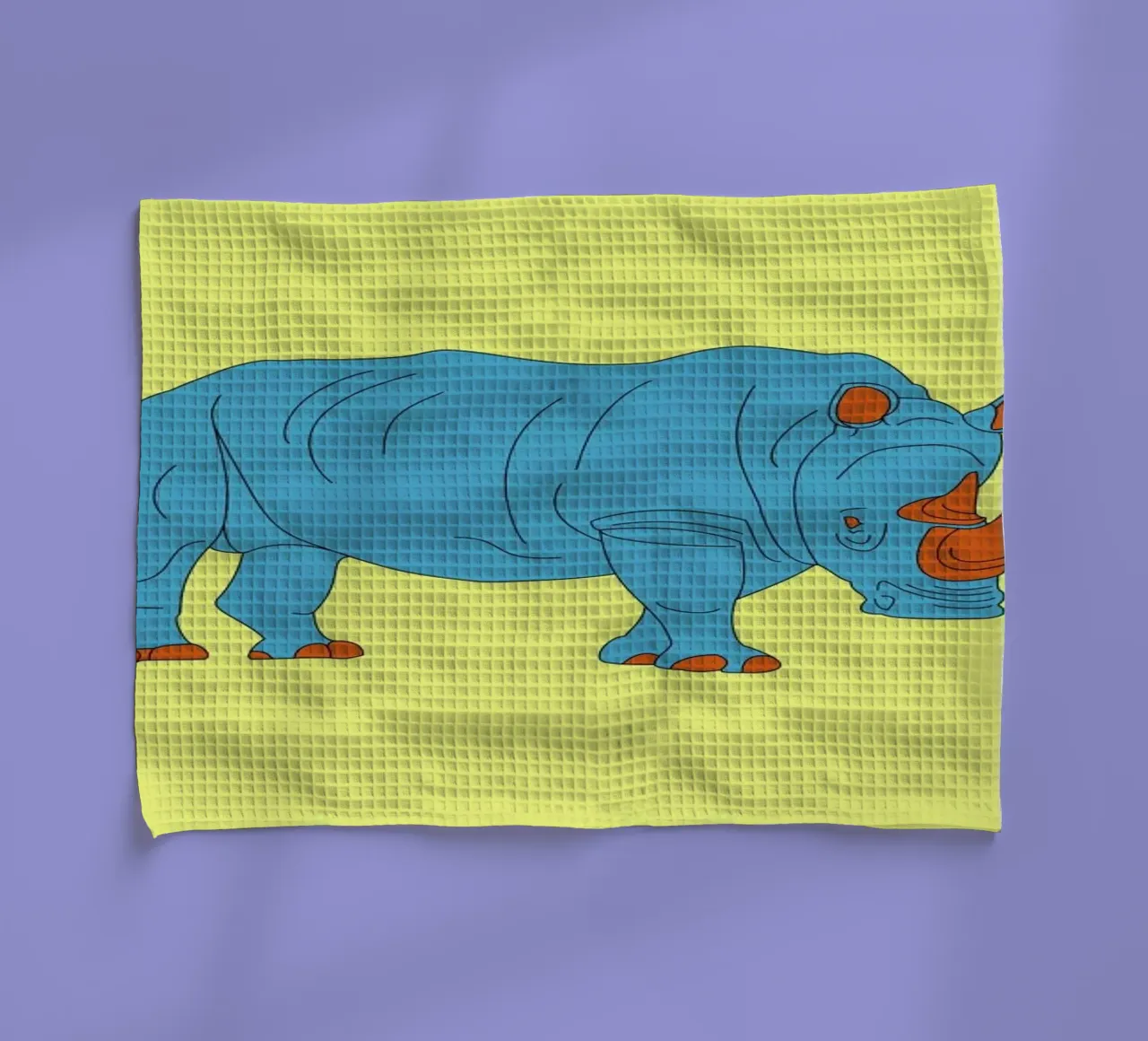 Nashorn tea towel by Swen Swensøn