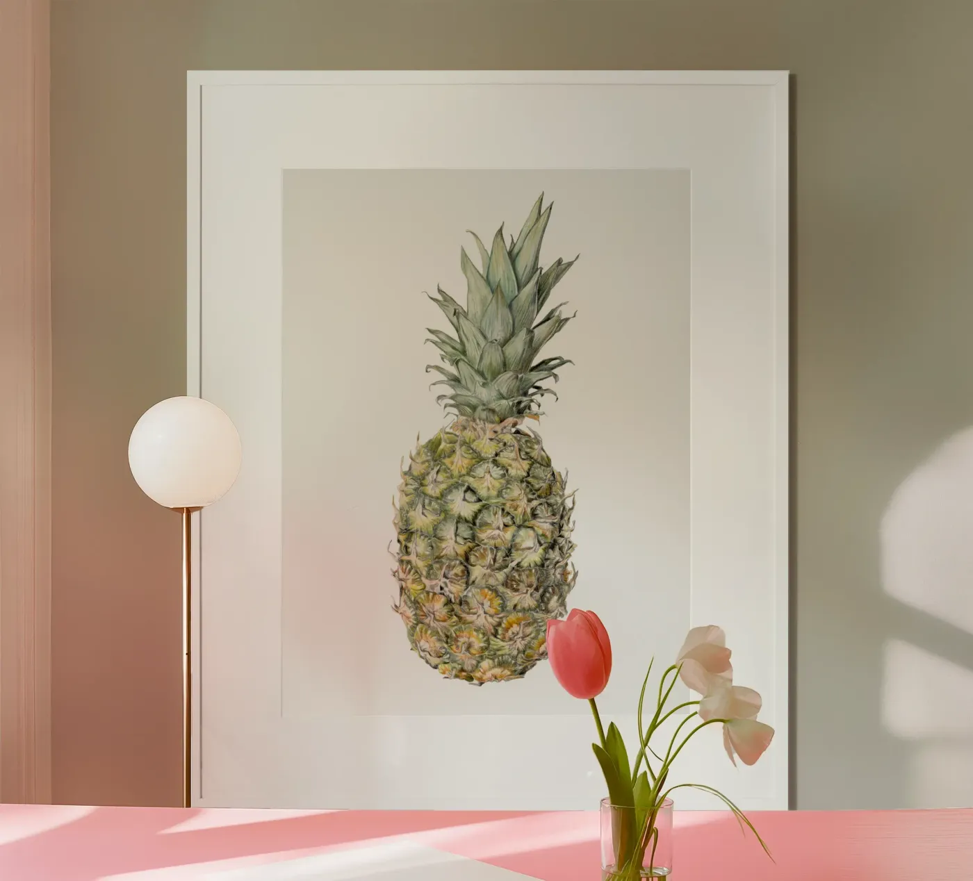 Ananas poster van Studio Fuchsia