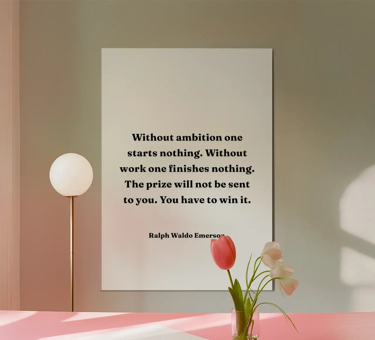 Sans ambition, on ne commence rien citation hahnemühle de Paigaam Studio