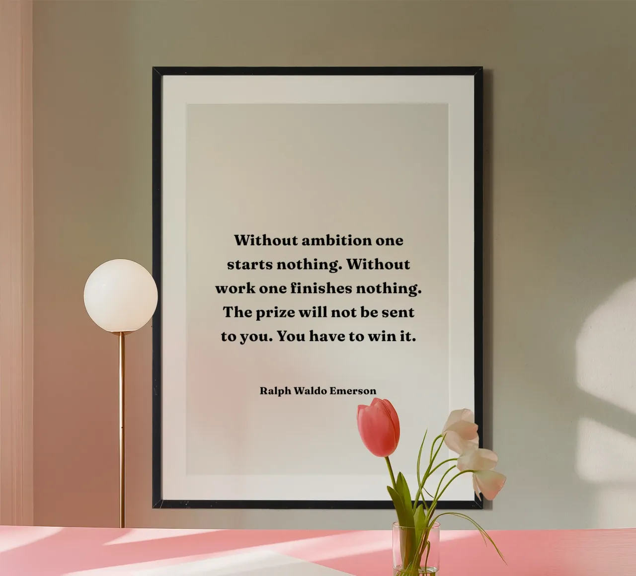 Sans ambition, on ne commence rien citation hahnemühle de Paigaam Studio
