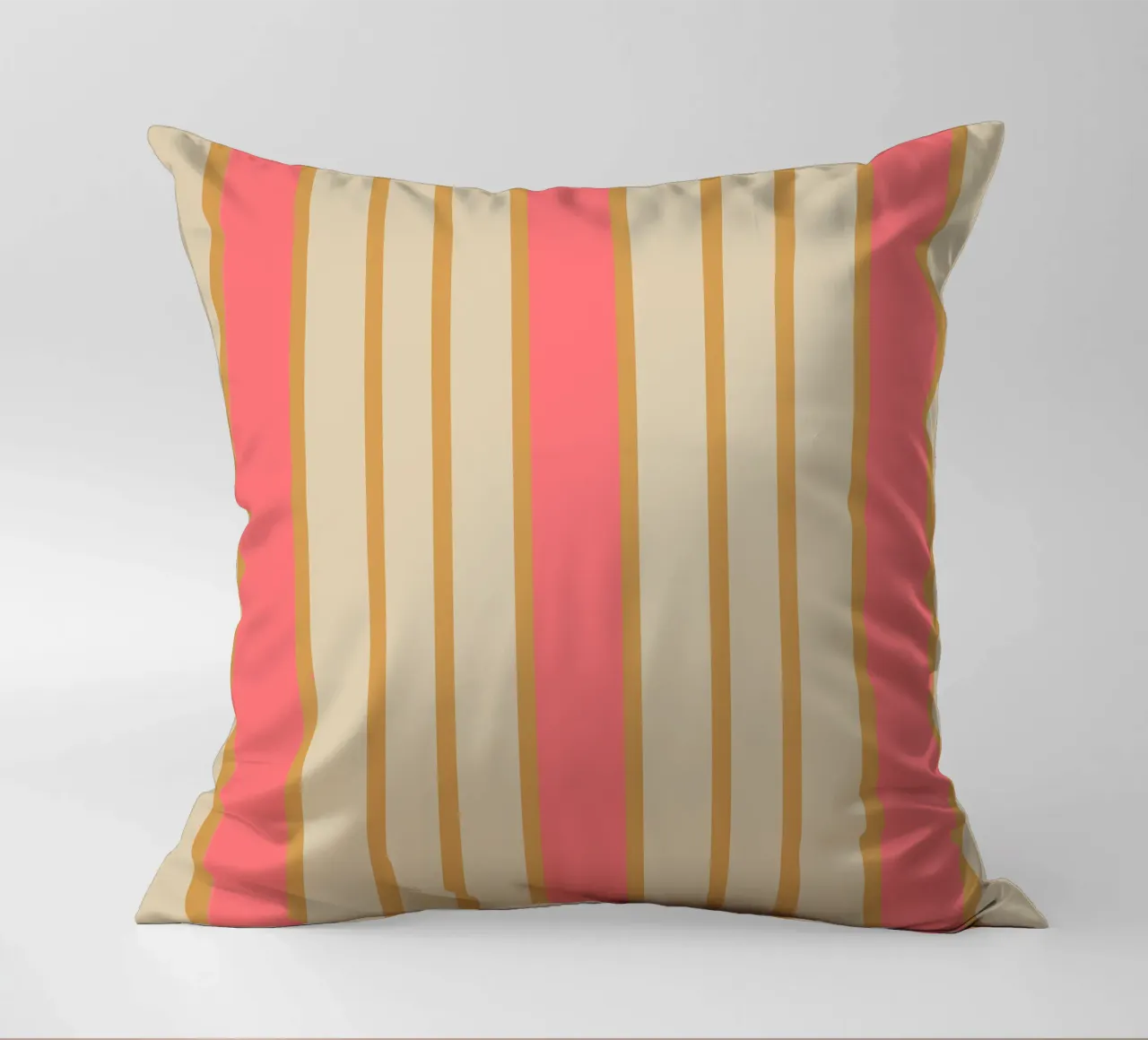 Strisce Regency oro-rosa cuscino da Victoriabeyer