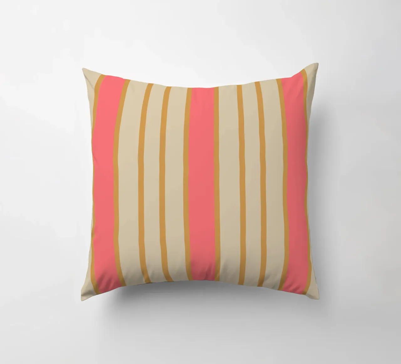 Strisce Regency oro-rosa cuscino da Victoriabeyer