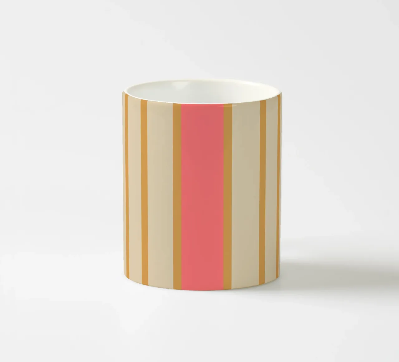Strisce Regency oro-rosa tazza in ceramica da Victoriabeyer