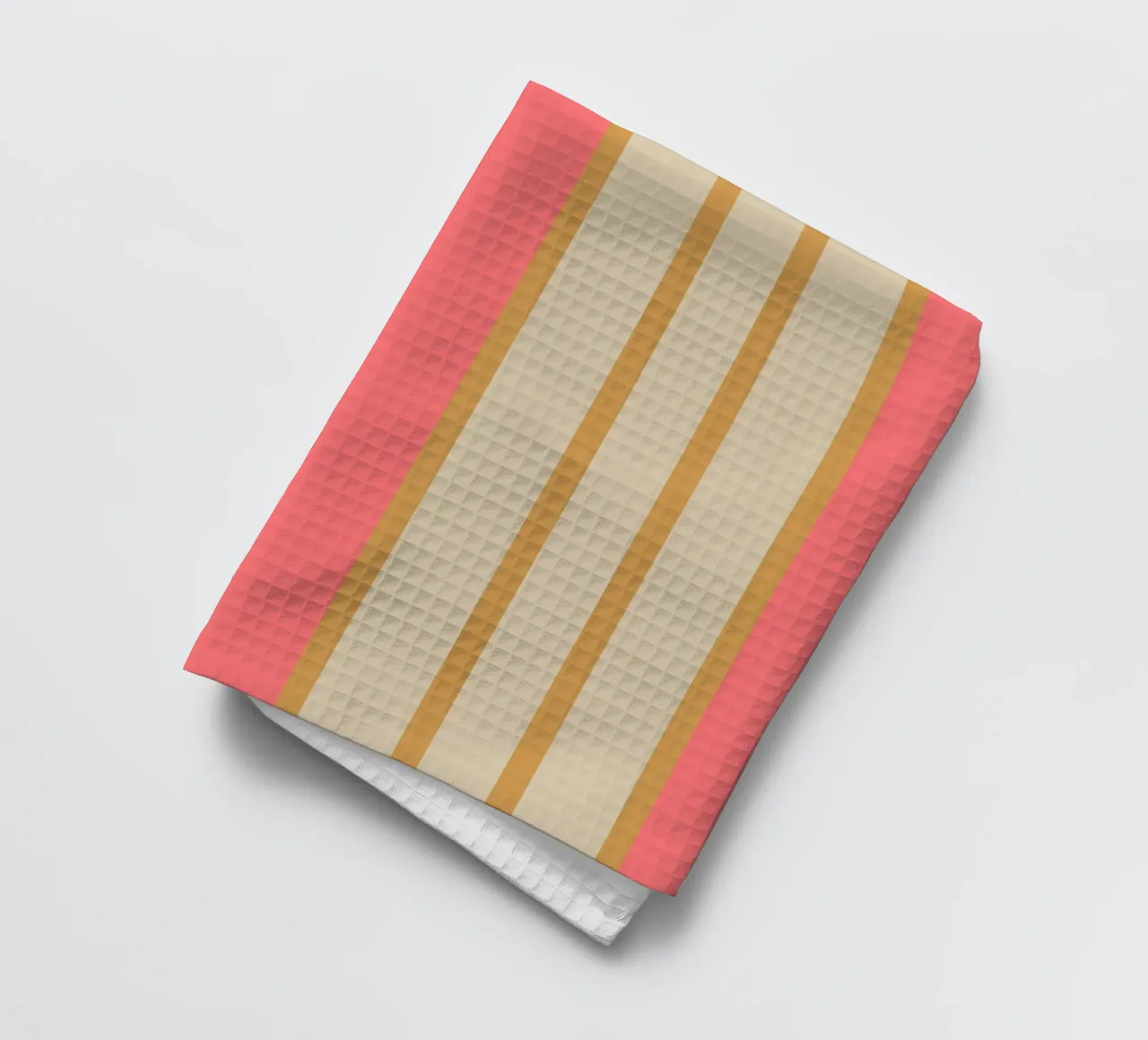 Strisce Regency oro-rosa canovaccio da cucina da Victoriabeyer