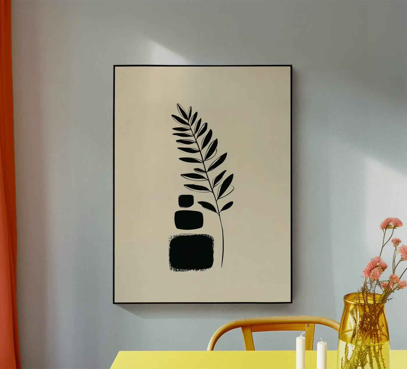 Black Leaf Branch plexiglass da Ink & Botanicals