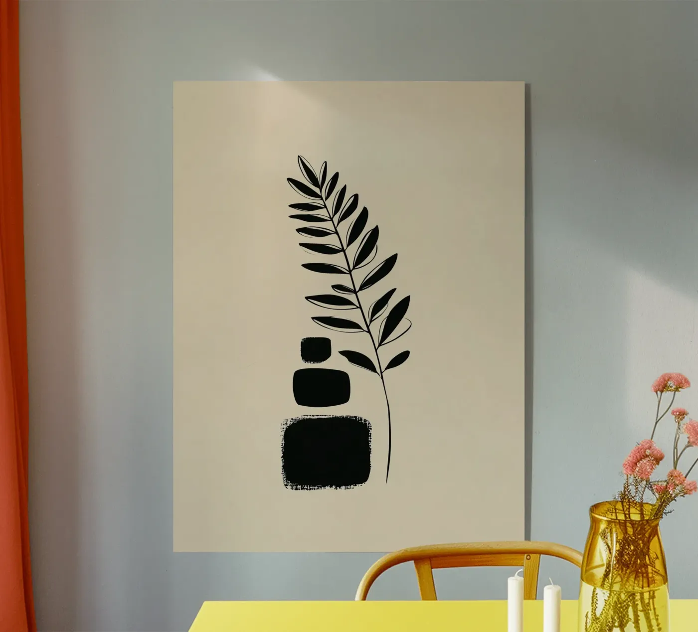 Black Leaf Branch plexiglass da Ink & Botanicals