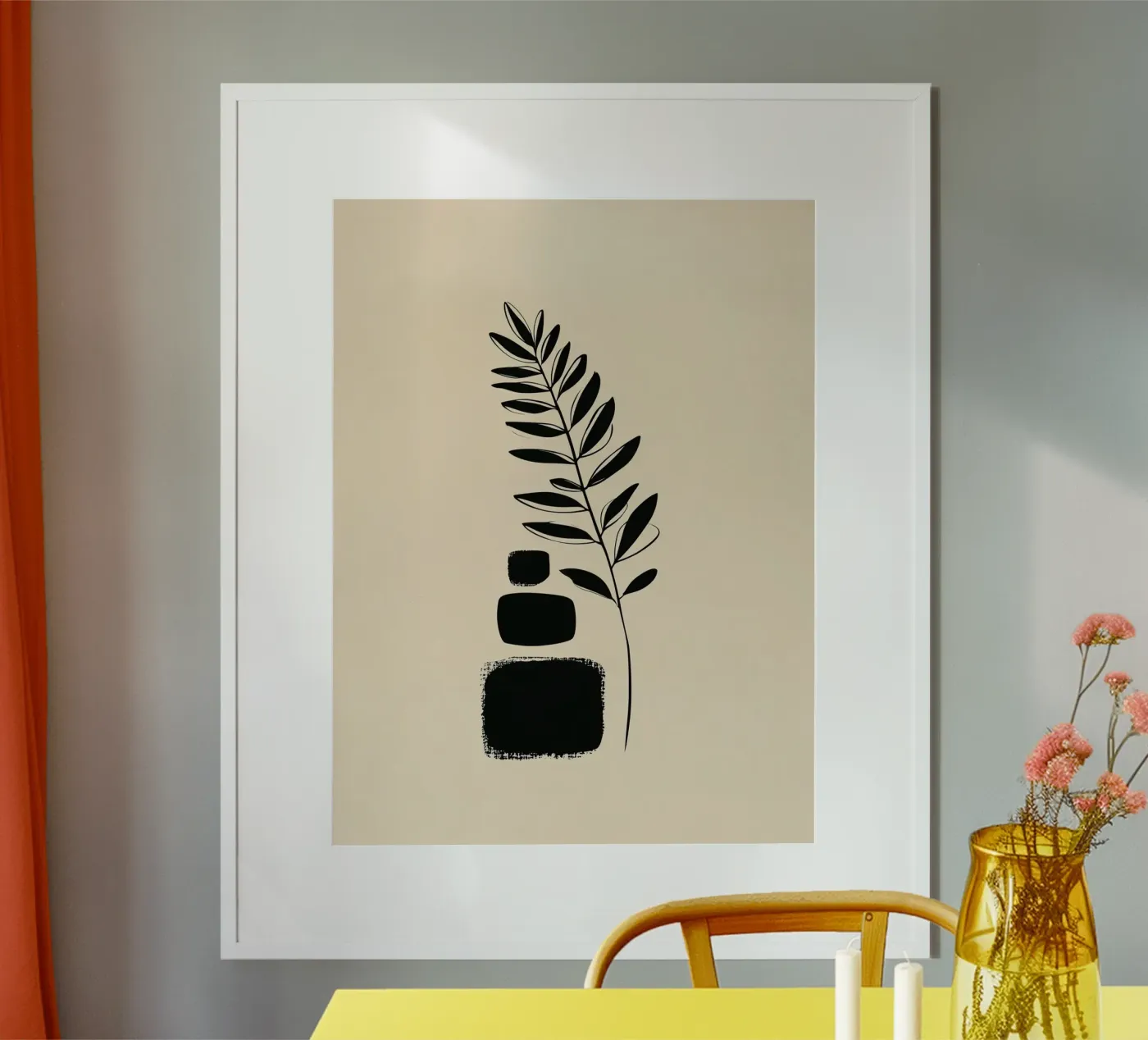 Black Leaf Branch poster da Ink & Botanicals