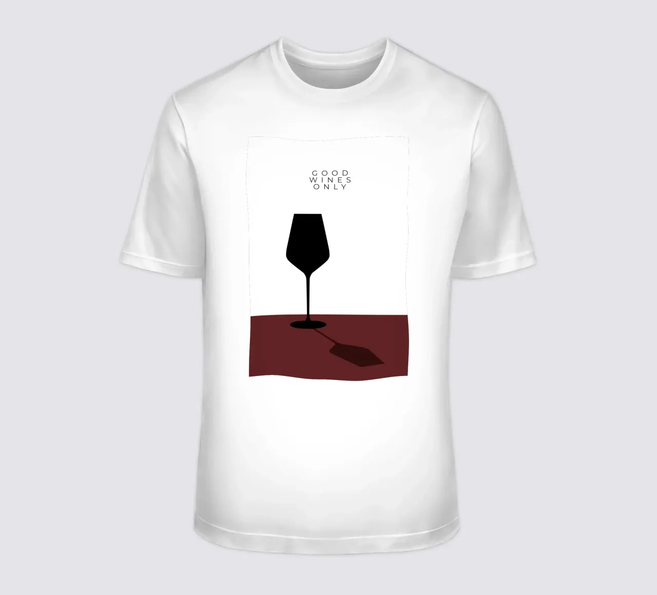 GOOD WINES ONLY t-shirt da minimalist designs