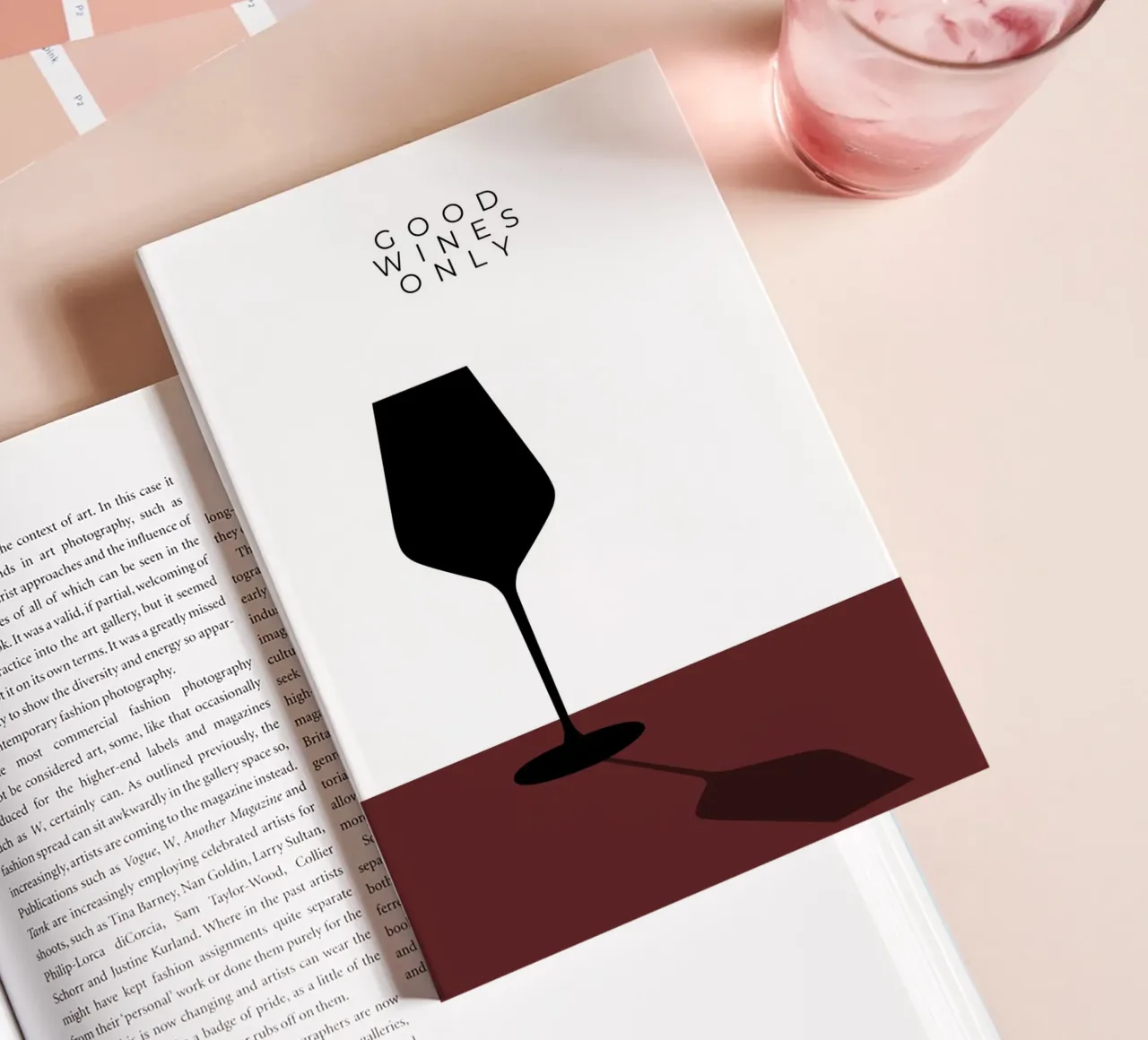GOOD WINES ONLY notebook by minimalist designs