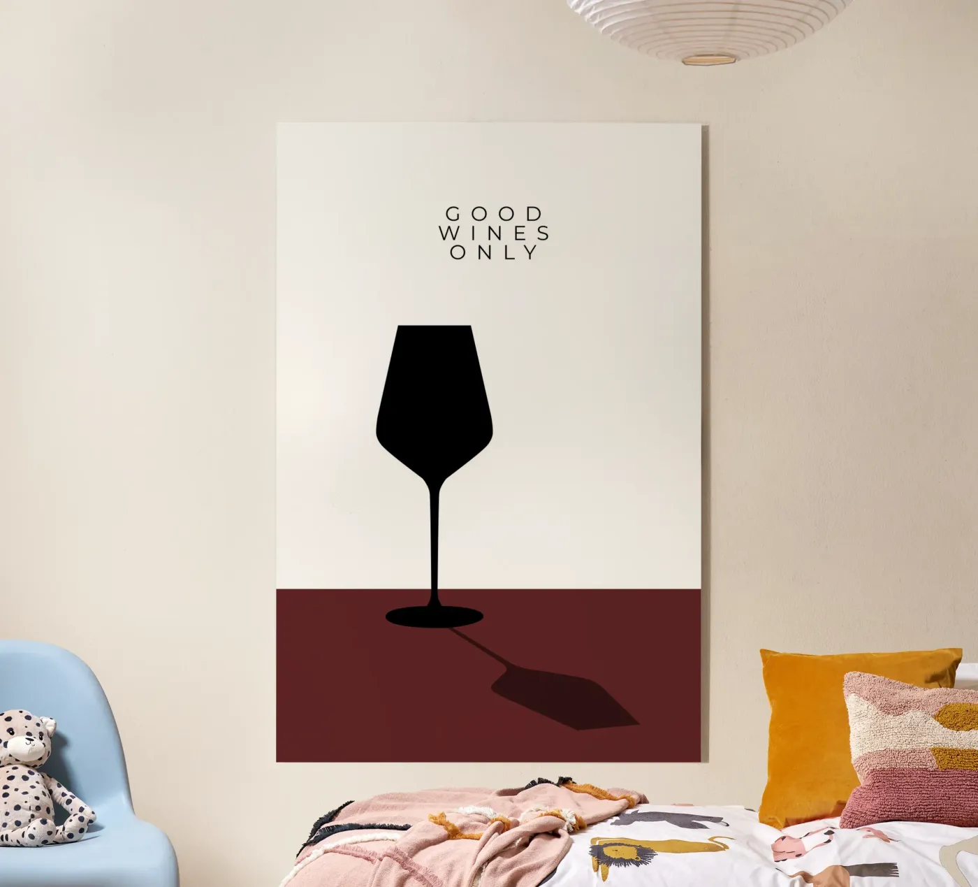 GOOD WINES ONLY Acryl-Glas von minimalist designs