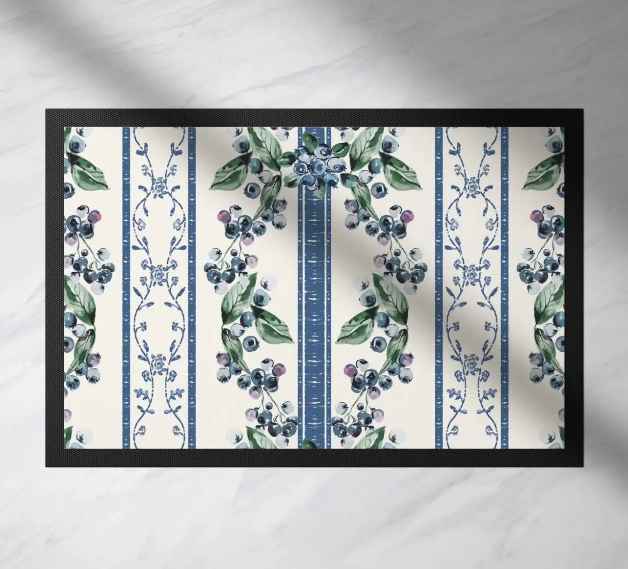 Blueberries Stripes Grandmillennial Pattern zerbino da anisillustration