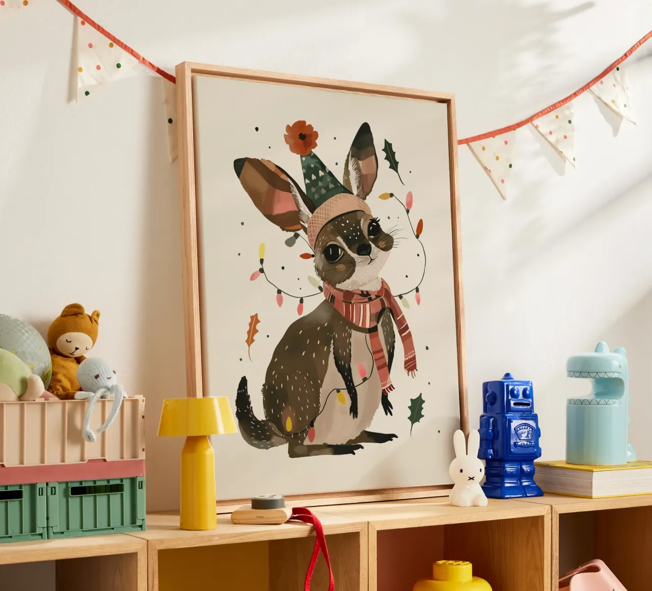 Festive Joey tela con Cornice a cassetta da ArtsySesta