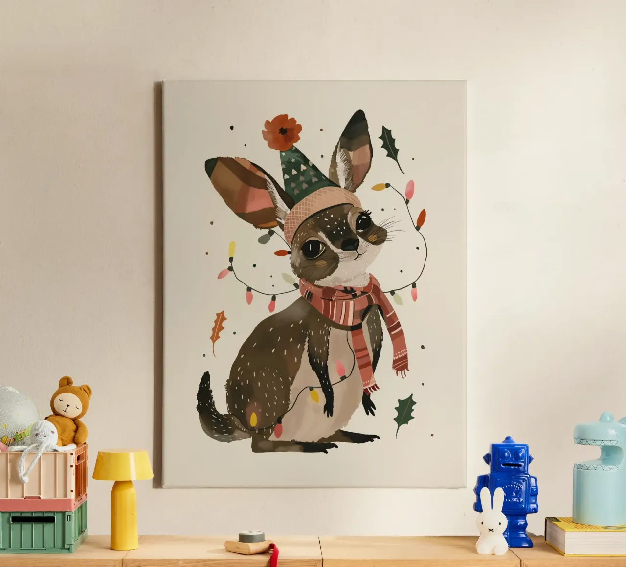 Festive Joey tela con Cornice a cassetta da ArtsySesta