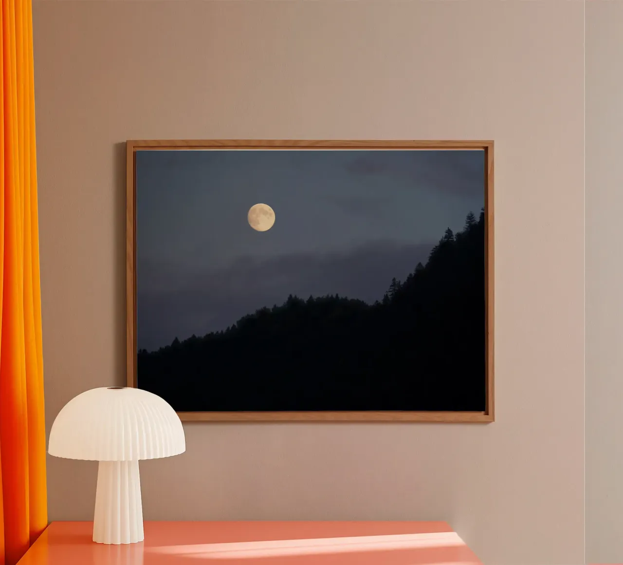 Moon over Hill alluminio dibond da menega sabidussi | moods