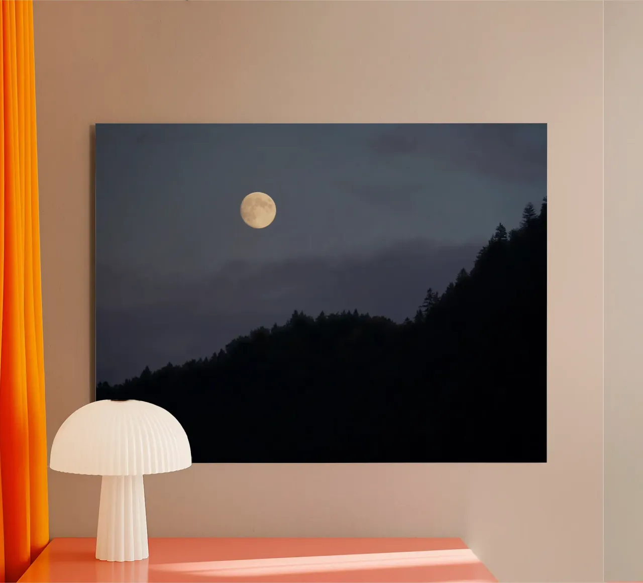 Moon over Hill alluminio dibond da menega sabidussi | moods