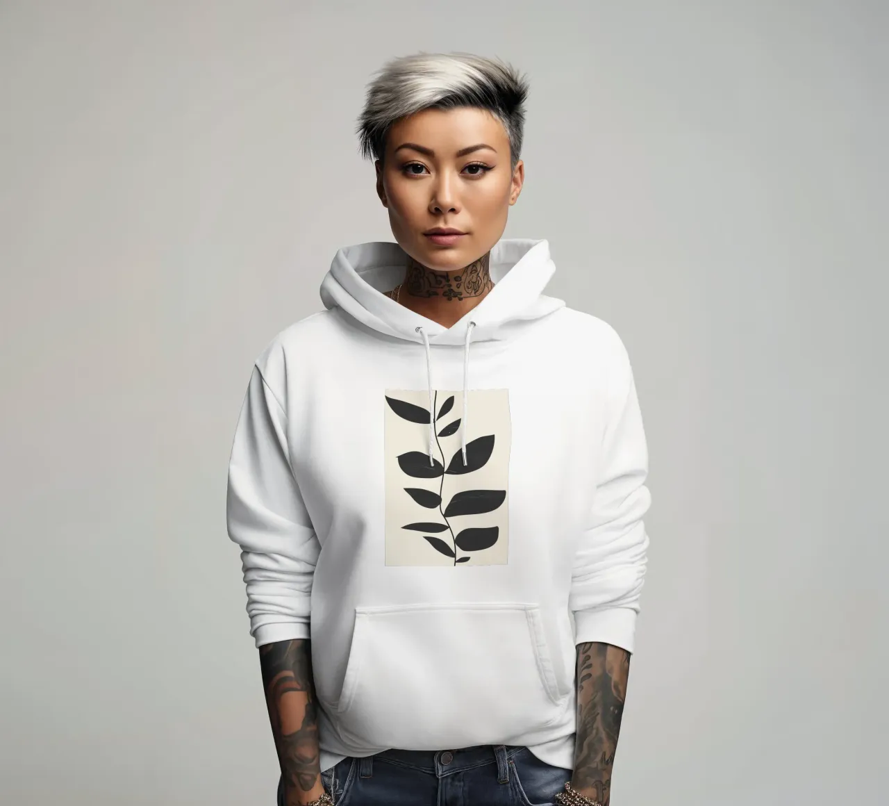 impianto minimo felpa con cappuccio da ThingDesign