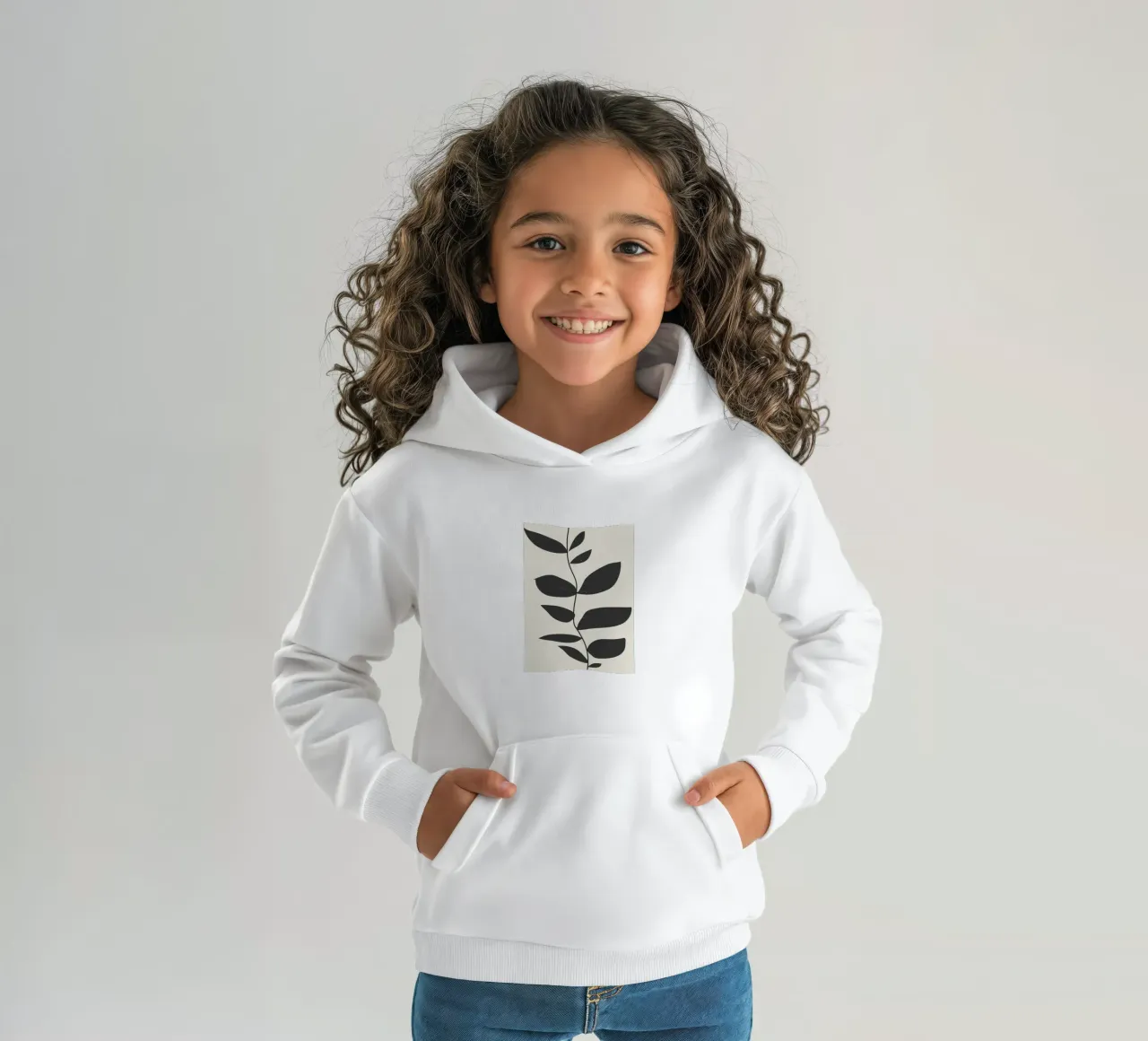impianto minimo felpa bambino con cappuccio da ThingDesign