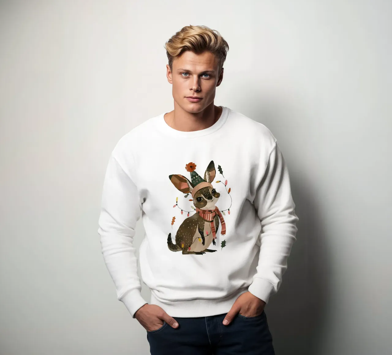 Feestelijke Joey-sticker, Kleding sweatshirt van ArtsySesta