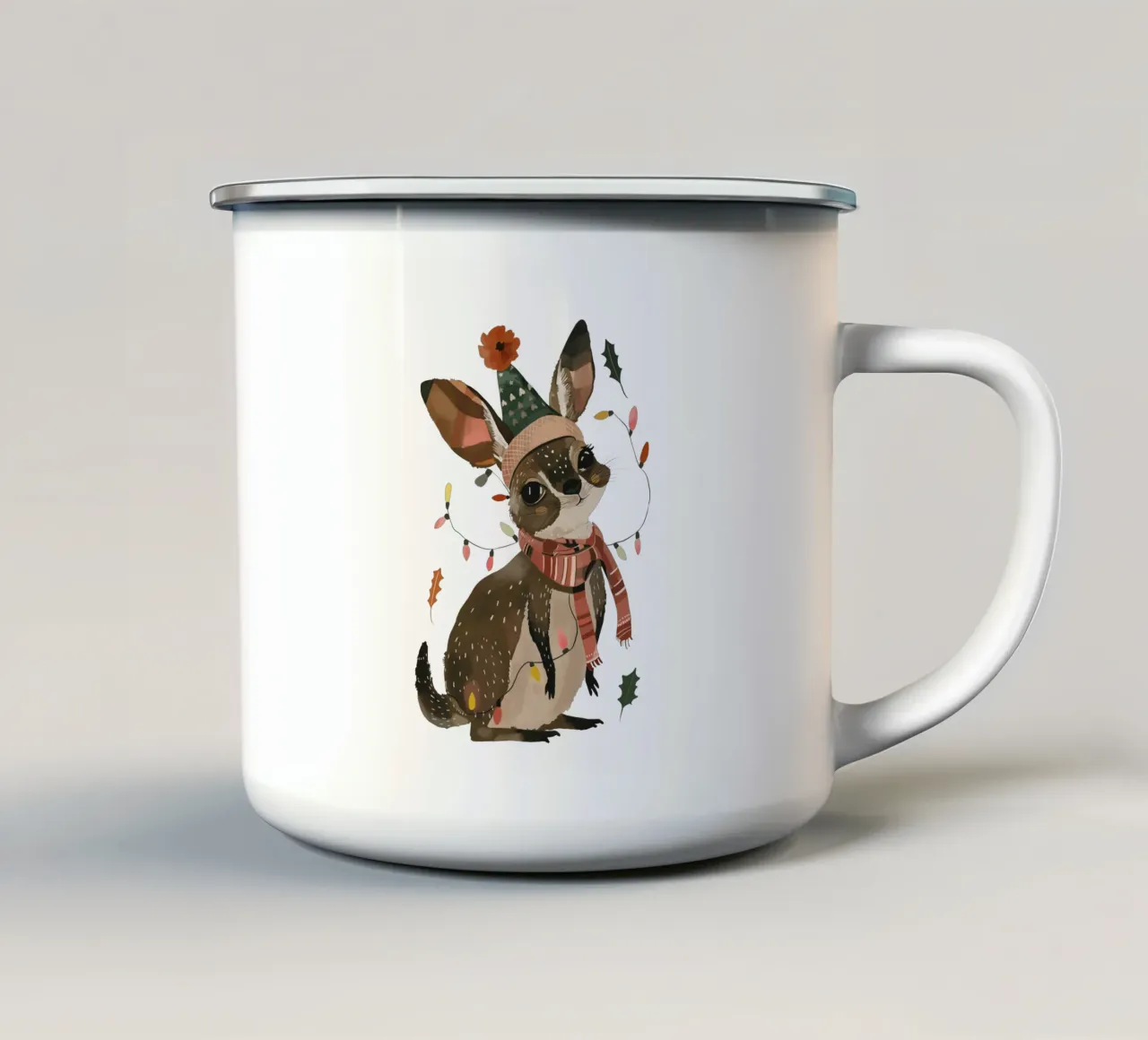 Feestelijke Joey-sticker, Kleding emaille mok van ArtsySesta