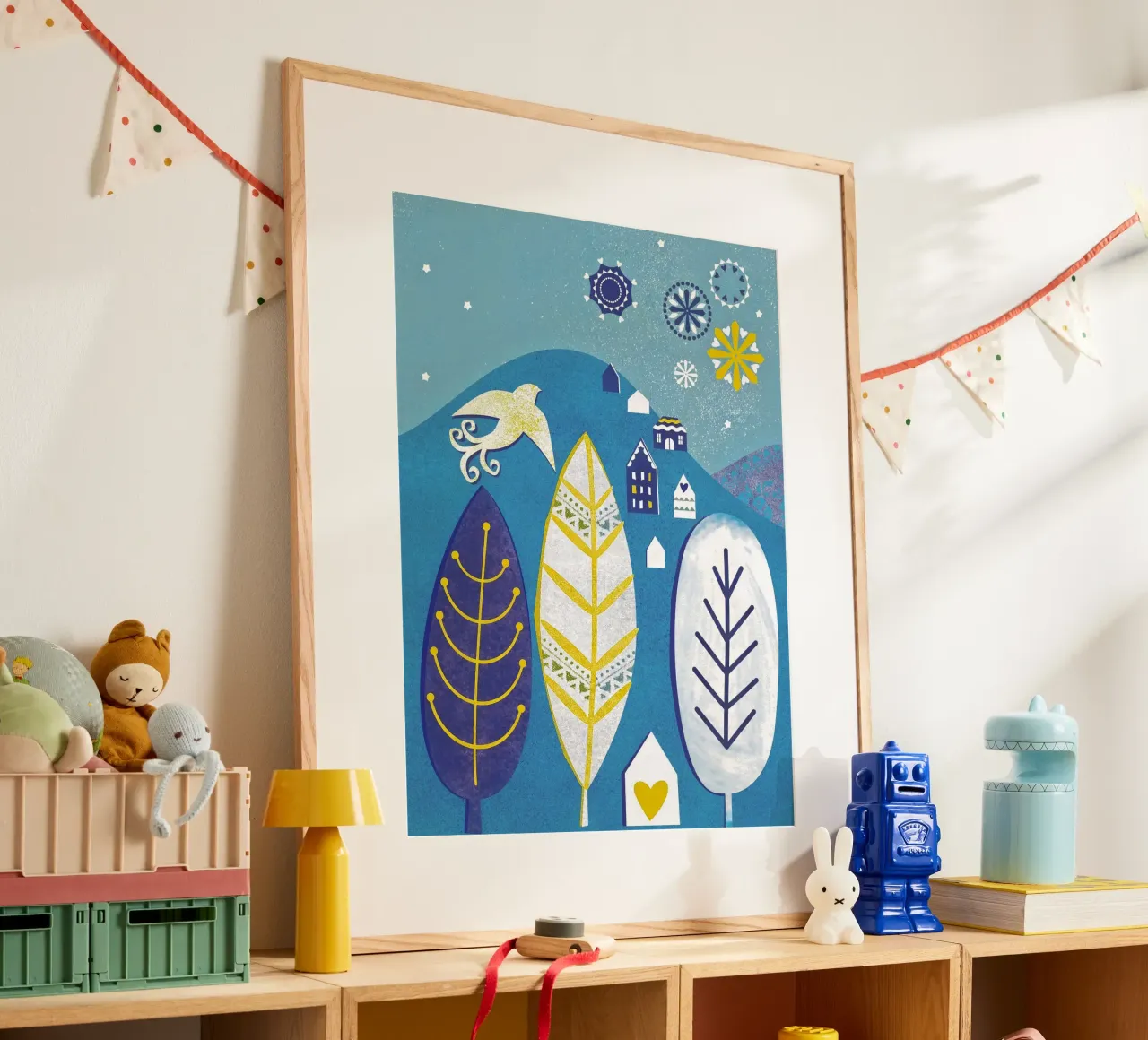 Magic Mountain poster con telaio in alluminio da Catherine Aguilar