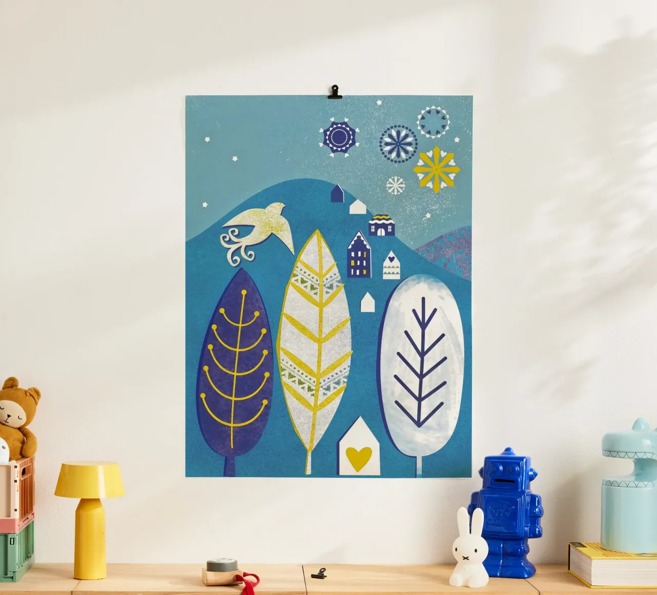 Magic Mountain poster con telaio in alluminio da Catherine Aguilar