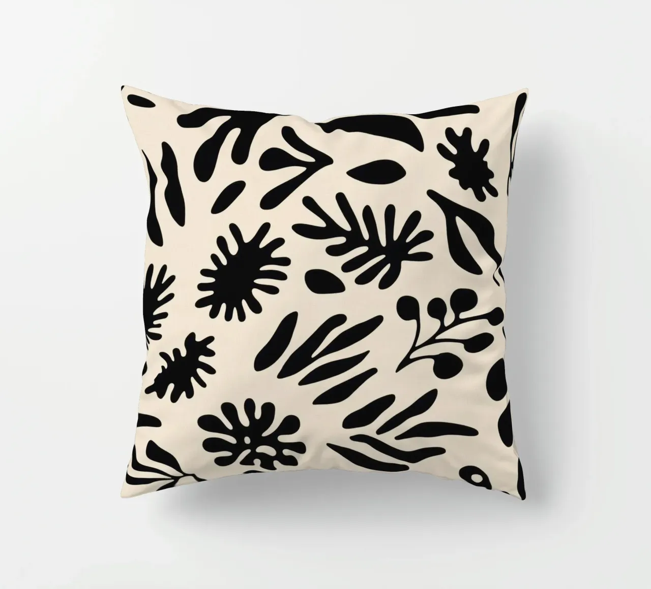 Black Shapes No 1 cuscino da treechild