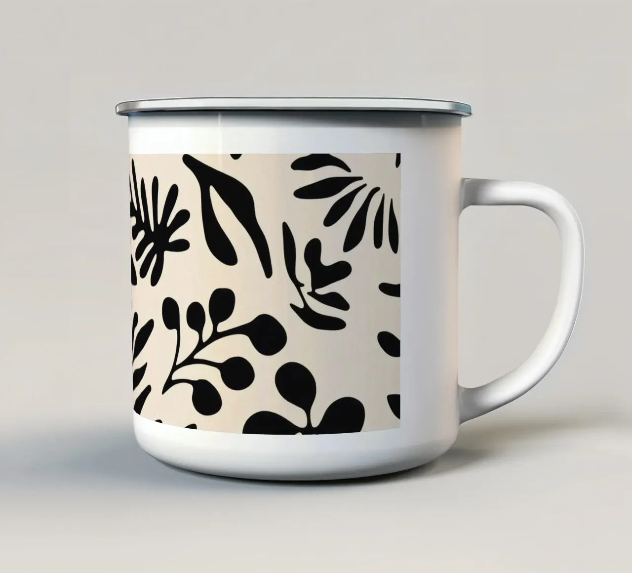Black Shapes No 1 tazza in smalto da treechild