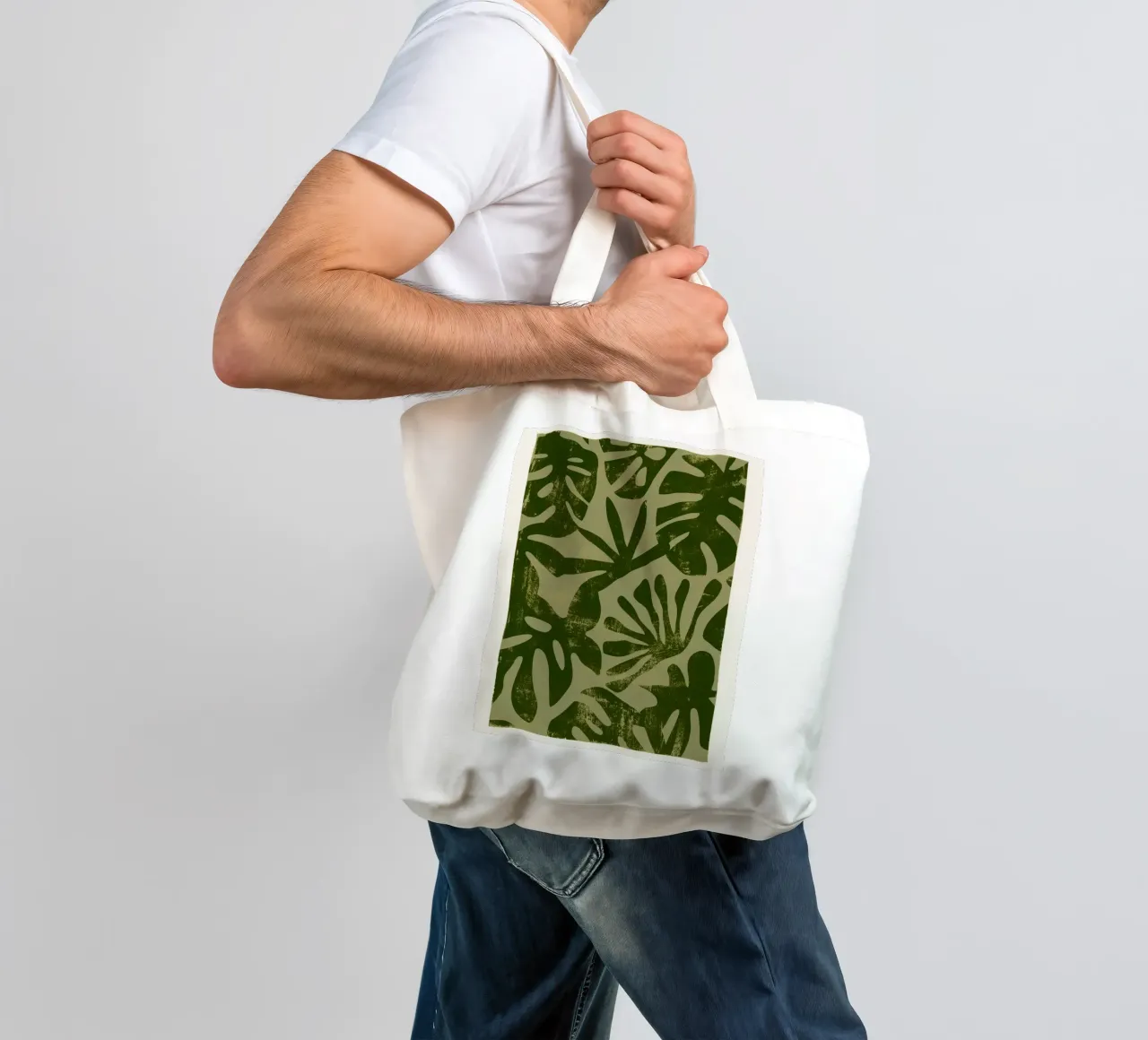 Jungle Leafs No 2 borsa in juta da treechild