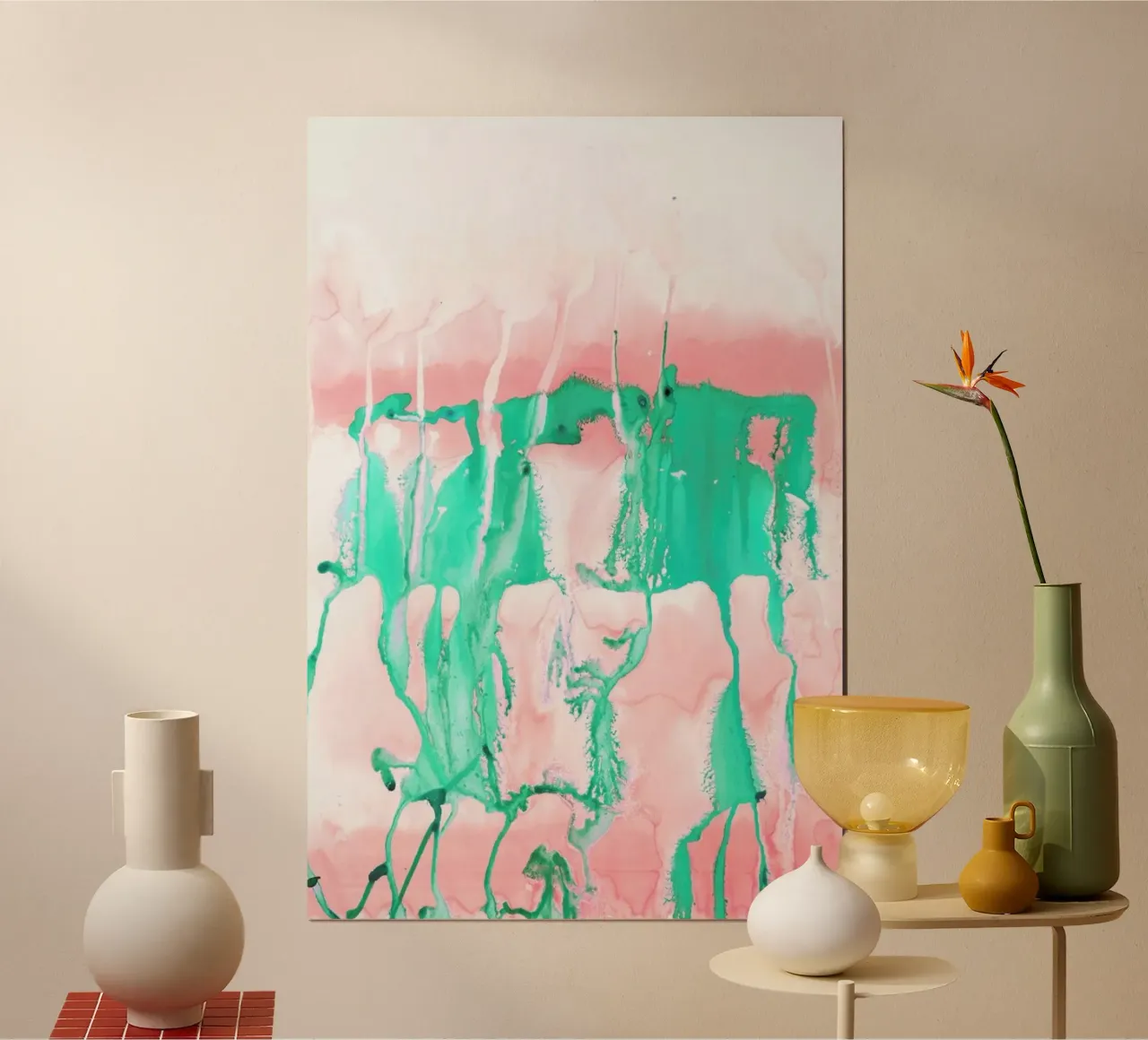 Colossal Coral poster con telaio in legno da Amy Sia