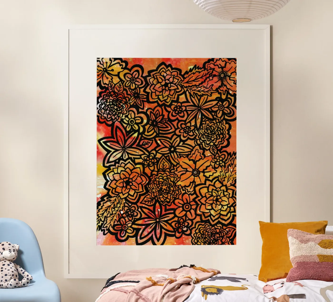 Fire Flowers poster da KP Design