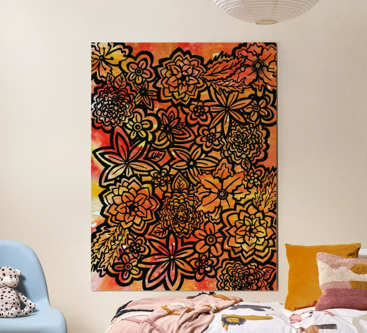 Fire Flowers carta hahnemühle da KP Design