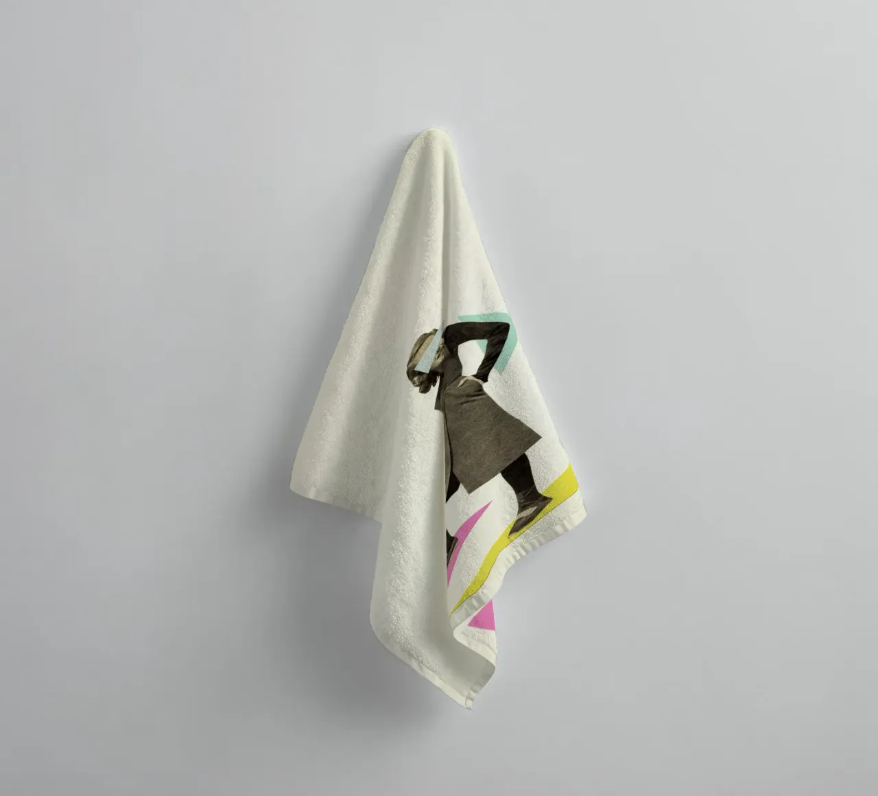 Shapely Figure towel by Cassia Beck Collage