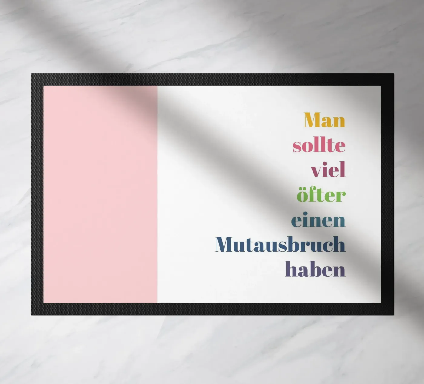 Mutausbruch doormat by glueckaufpapier