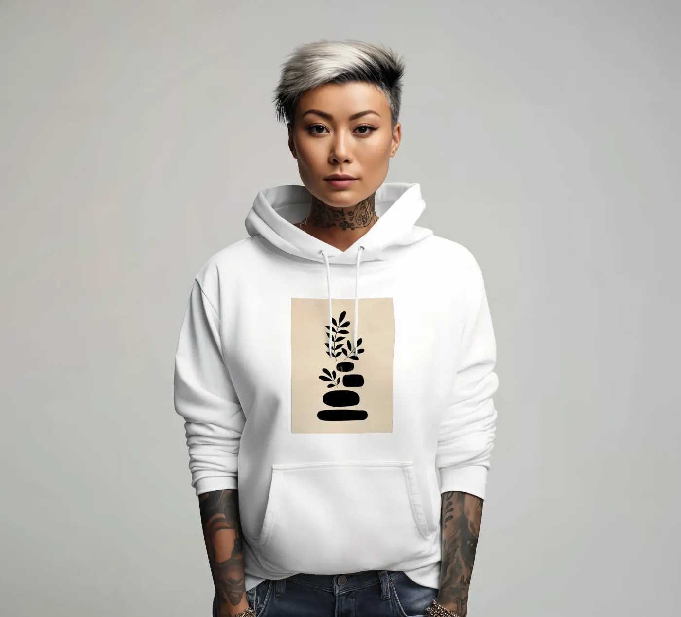 Organic Stack hoodie van Ink & Botanicals