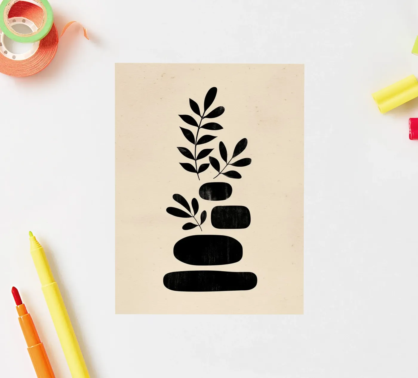 Organic Stack sticker van Ink & Botanicals